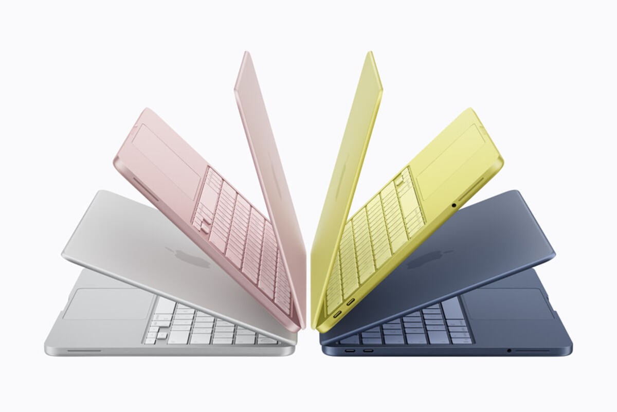 MacBook Neo в цветах Silver, Blush, Citrus и Indigo