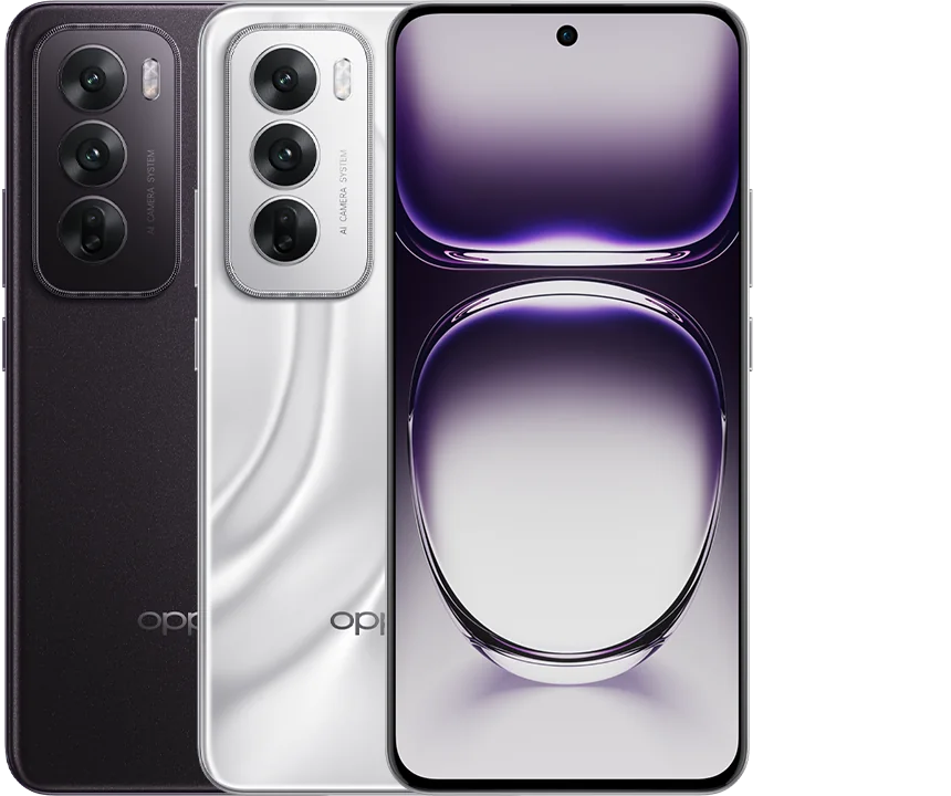 OPPO Reno12 5G (CPH2625), вид спереди и сзади