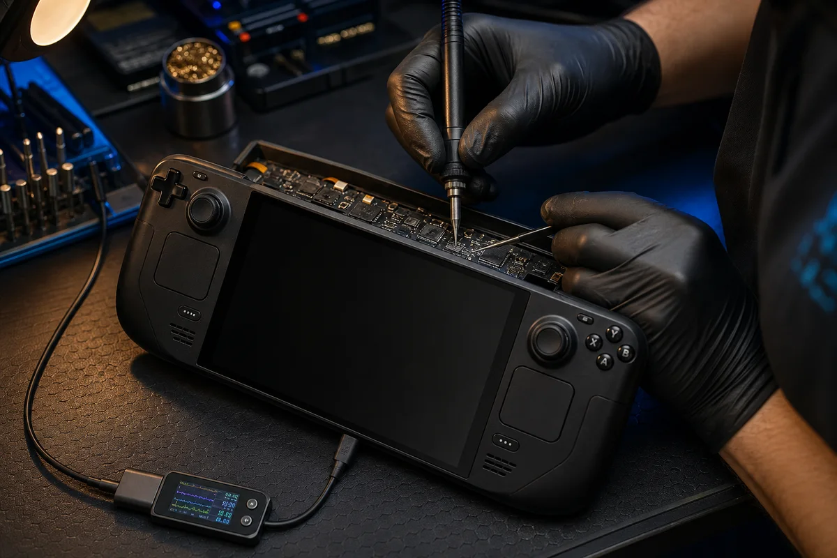 Проверяем USB-C и питание — диагностика Steam Deck