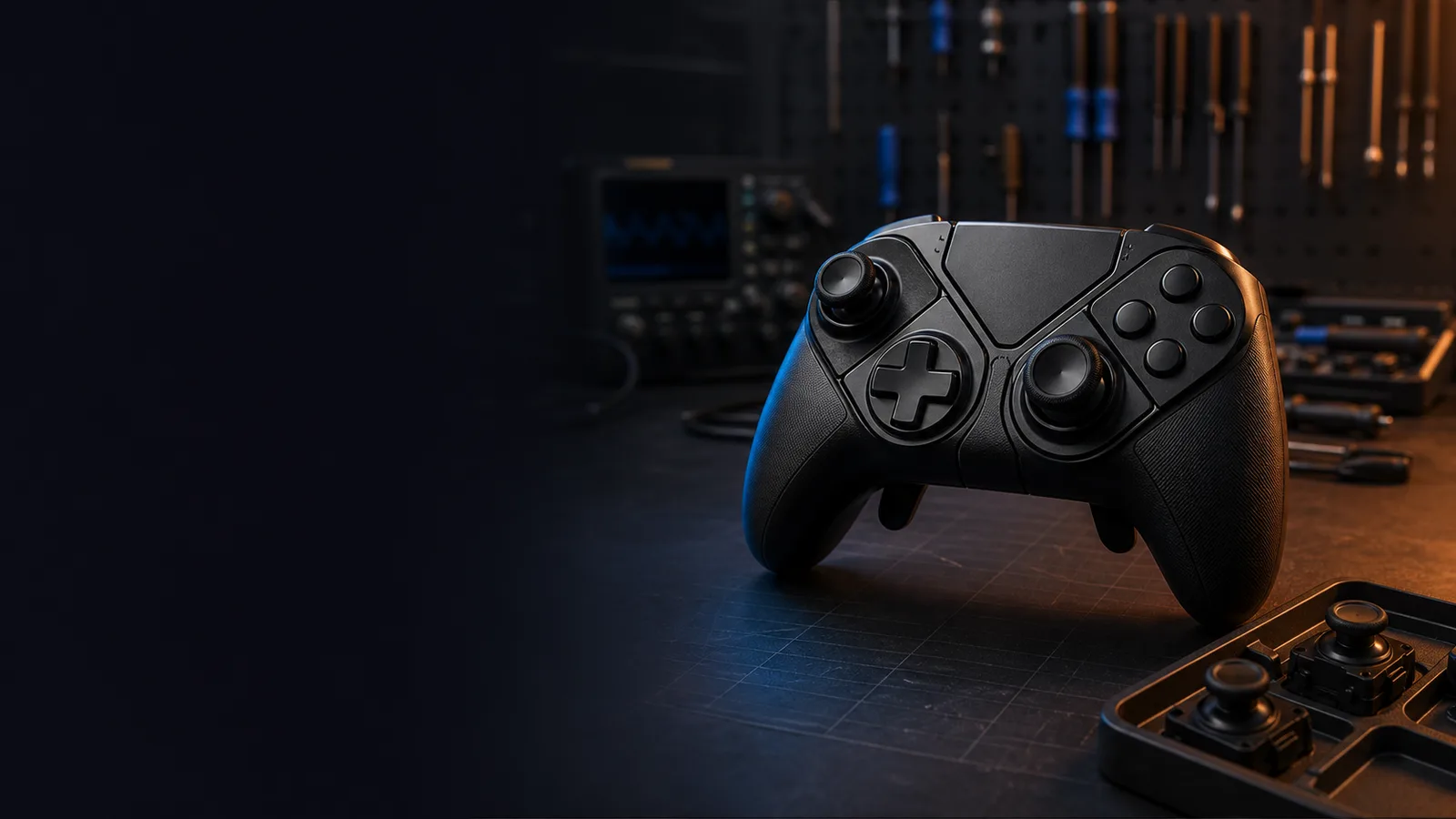 Профессиональный геймпад Thrustmaster на диагностическом стенде