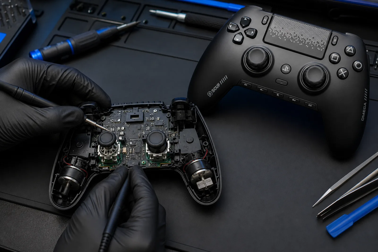 Диагностика внутренних узлов геймпада SCUF