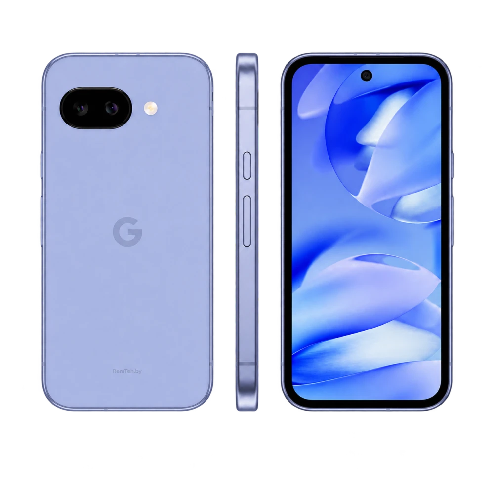 Google Pixel 9a: вид спереди, сбоку и сзади