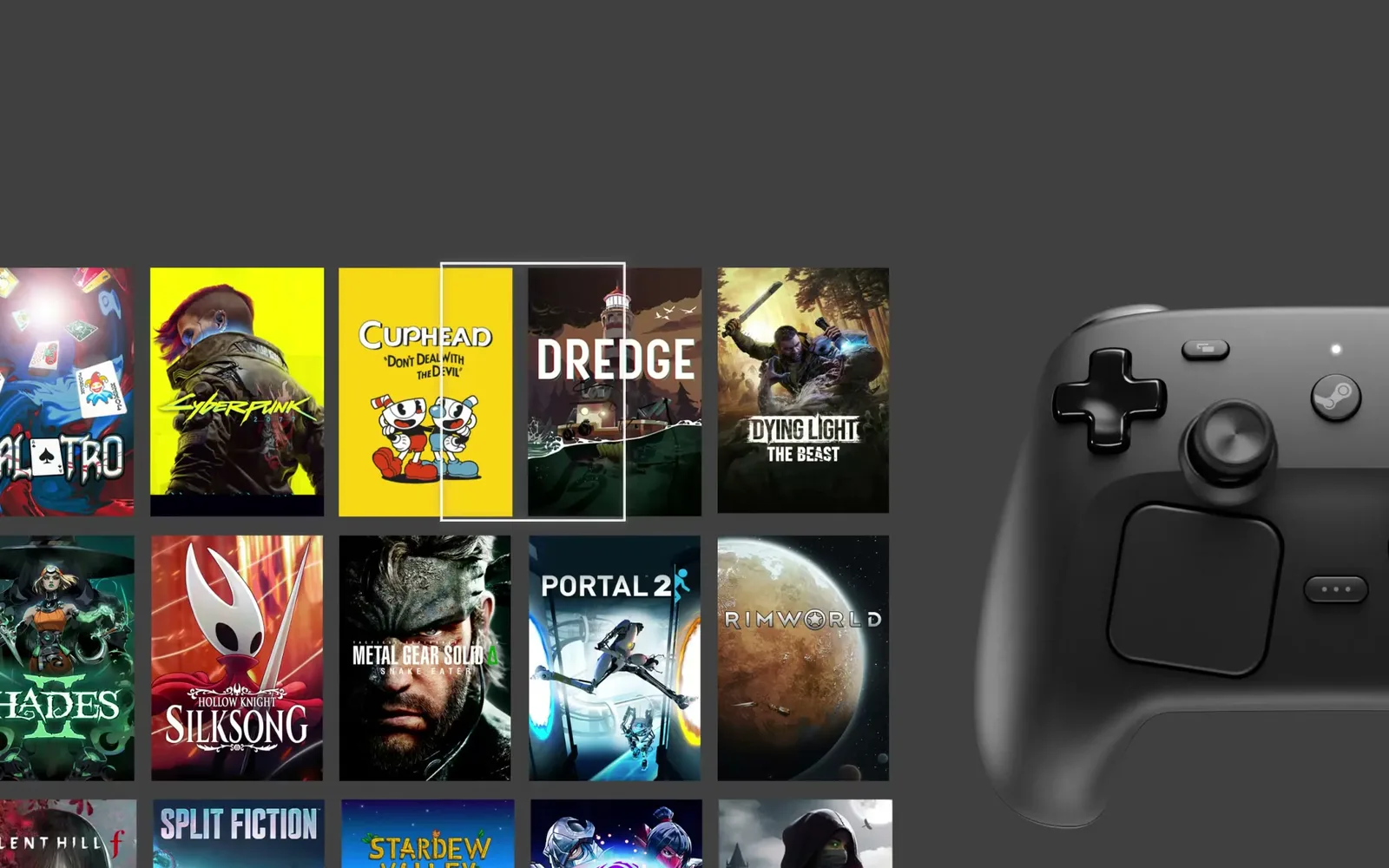 Новый Steam Controller рядом с библиотекой игр Steam