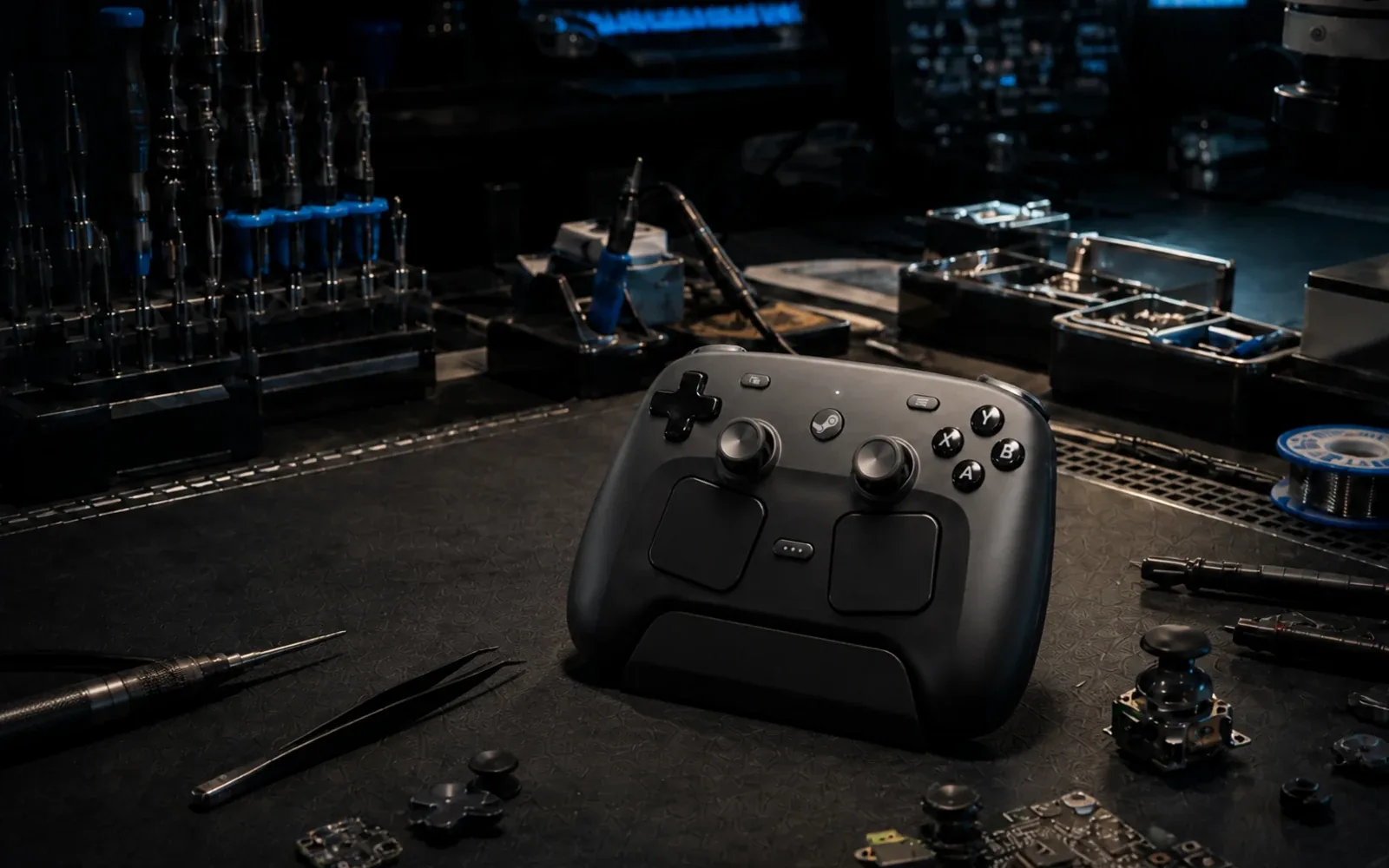 Steam Controller на диагностическом столе мастерской